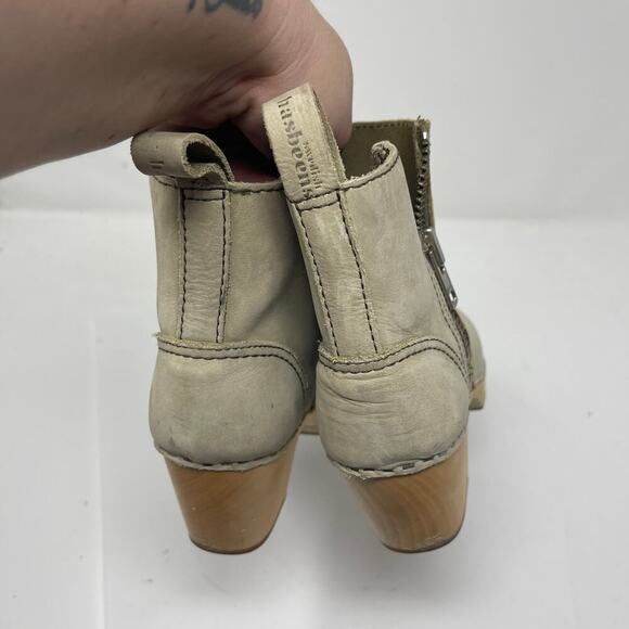 Toffel Swedish Hasbeens Zip It Emy Clog Boots in grey suede 37 - Picture 8 of 13